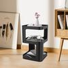 Black/White Carbon Steel Side Table,3 Tiers Free Standing End Table 35*35*55cm for Bedroom,Living Room