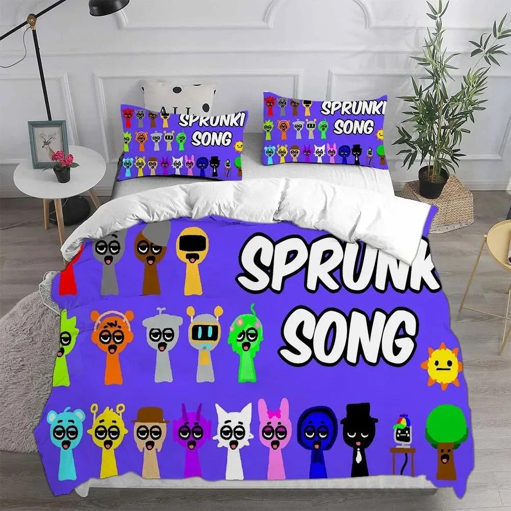 New jeu Sprunki 3D print Duvet Cover Pillowcase Bedding Set Boy Girl Bedroom Decoration Gift Children Single Double Size