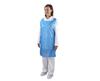 Set 100X Aprons, Single Use, Protective, Pvc Material, Blue Color
