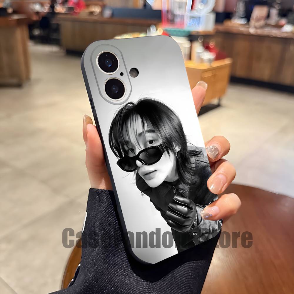 Korea Singer H-Hyunjins For iPhone 17,16,15,14,13,12,11,Pro,Max,Plus Black Soft Cover Phone Case