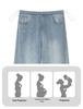 Rhinestone Star Maternity Wide-Leg Jeans - Spring/Autumn Casual Fit