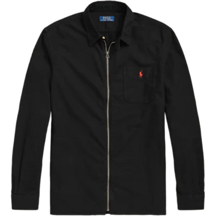 

Polo Ralph Lauren SS25 Куртка-рубашка на молнии с вышитым логотипом пони Мужская куртка 710847236-002 L