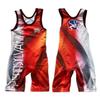 Tuta Singola da Wrestling per Uomo Donna Uniforme Alta Elasticità Tuta da Allenamento Competizione Freestyle