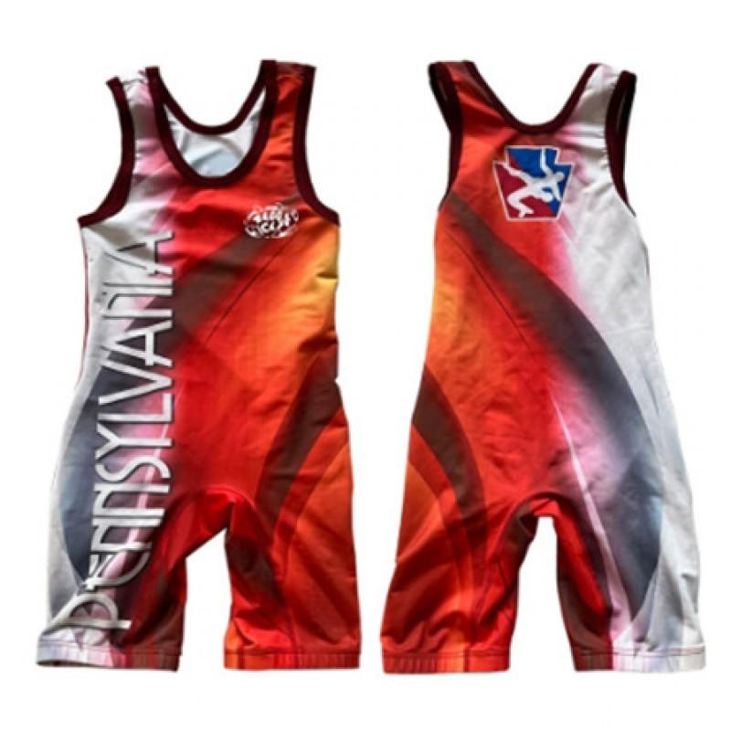 Tuta Singola da Wrestling per Uomo Donna Uniforme Alta Elasticità Tuta da Allenamento Competizione Freestyle