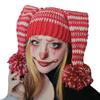 Knitted Clown Hats Headdress Photo Props Handmade Headwear Photo Props Accessories Striped Clown Theme