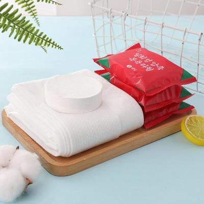 Serviettes de bain compressées épaisses en pur coton emballées individuellement pour le voyage