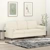 VidaXL 3-seater Sofa with Decorative Pillows Cream 180 Cm Velvet, Sofa, Living Room Sofa, 3-seater Sofa In Velvet, 3200899