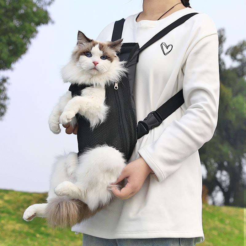 Dog Breathable Outdoor Backpack for Pets - Dual Shoulder and Chest Bag for Pets - Pet Travel Dual Shoulder Backpack - Four-legged Backpack