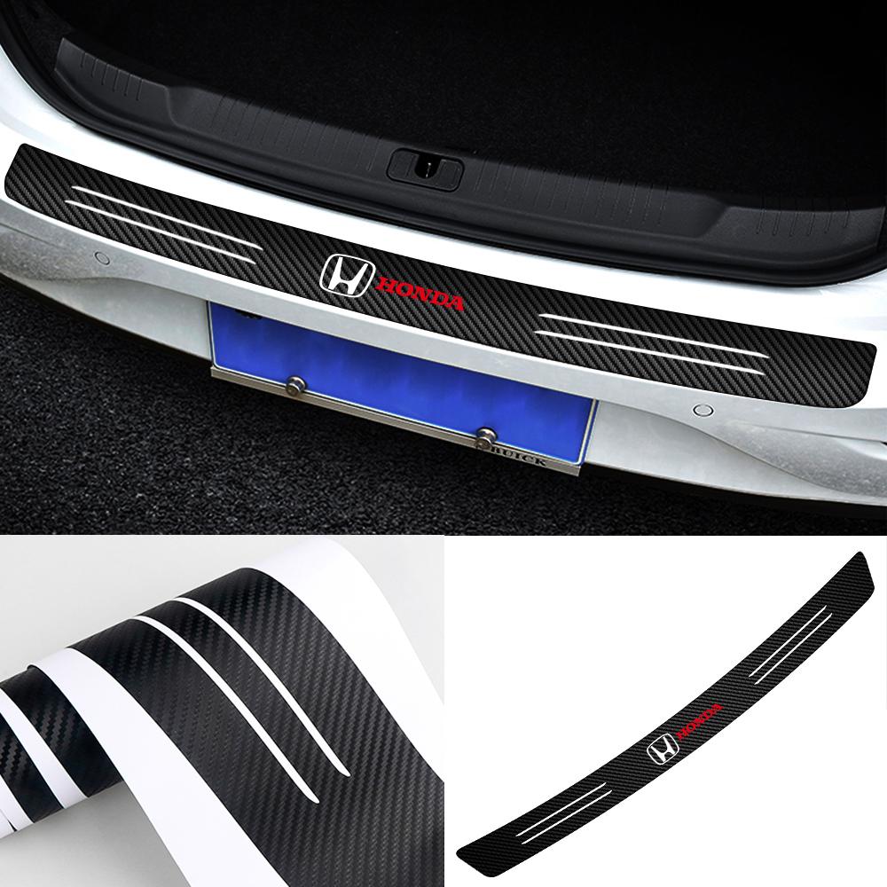 Car Door Sill Sticker Rear Trunk Protector Plate Interior Accessories For Honda Civic Accord XR-V HR-V City Odyssey Spirior CRV