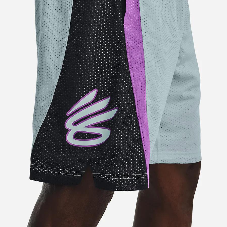 Under Armour Color Block Fleece Mid Rise Breathable Casual Shorts Men shorts Mint 1374303-469