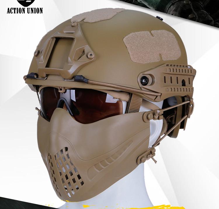 Dual-Mode Tactical Protective Mask for Outdoor Wargames
