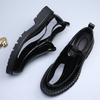 Fashion New men's leather shoes Minimalist casual style Office or business work Adult hot selling suit shoes Thick soled Black Versatile