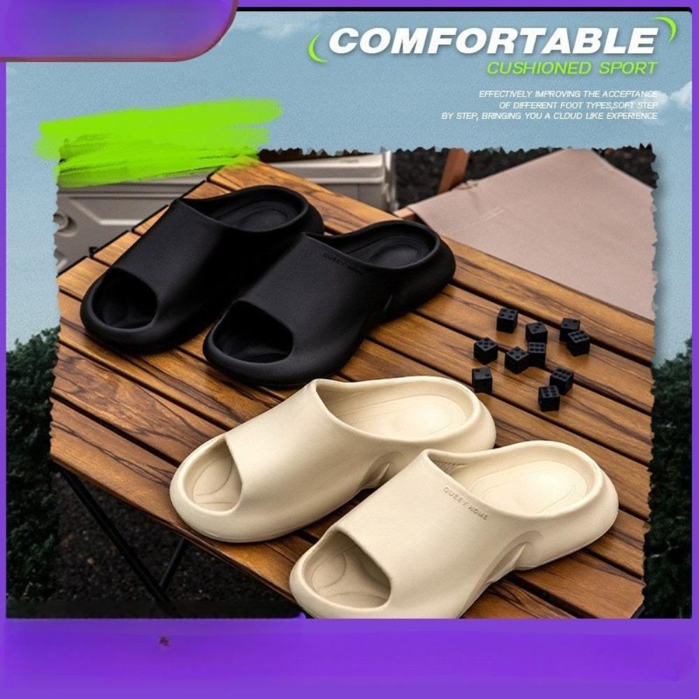 Couple Summer Slippers, Non-Slip Thick Sole Anti-Odor Indoor Outdoor Home Slippers for Men and Women
