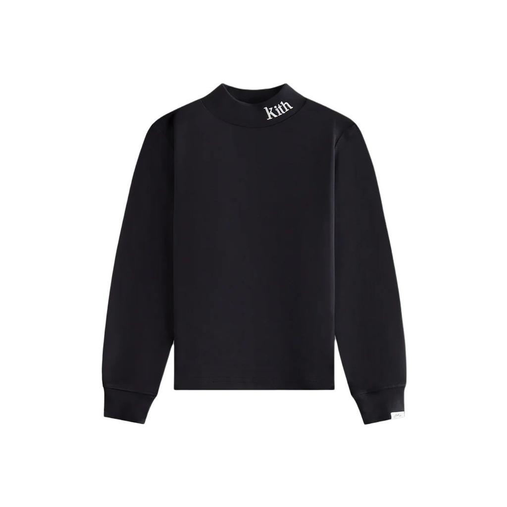 Kith T Winter Series Classics Fashionable Versatile Pullover Long Sleeve Kids Tops Black KHK030670-001