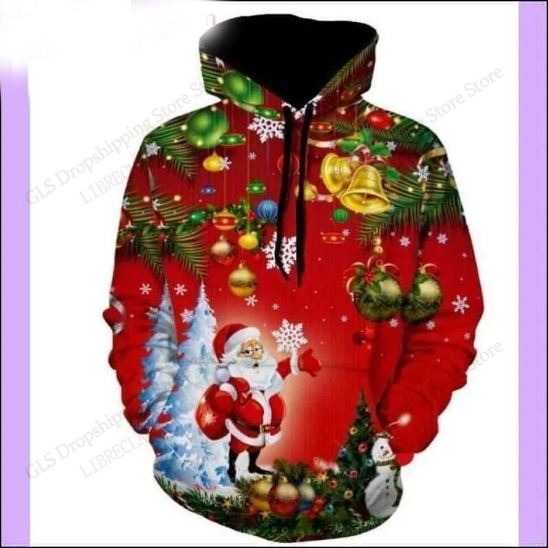 Christmas Tree Santa Claus 3d Print Hoodie Men Women Fashion Merry Christmas Hoodies Sweatshit Elk Coat Women Sweats Men Clothes