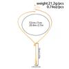 Simple Water Drop Pendant Necklace for Women 2025 Trendy Long Thin Chain Necklace Aesthetic Y2K Irregular Geometric Jewelry Gift