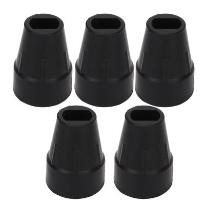 5pcs Walking Cane Tip Flat Rubber Wear Resistance Replacement Crutches Accessories for Grass Loose