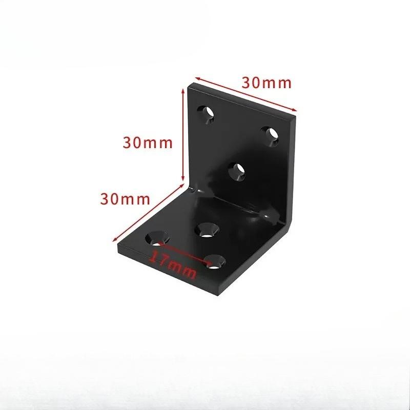 2PCS Furniture Corner Connector Set Metal Trapeziform Cabinet Angle Bracket Sturdy Triangle Corner Brace Universal Support