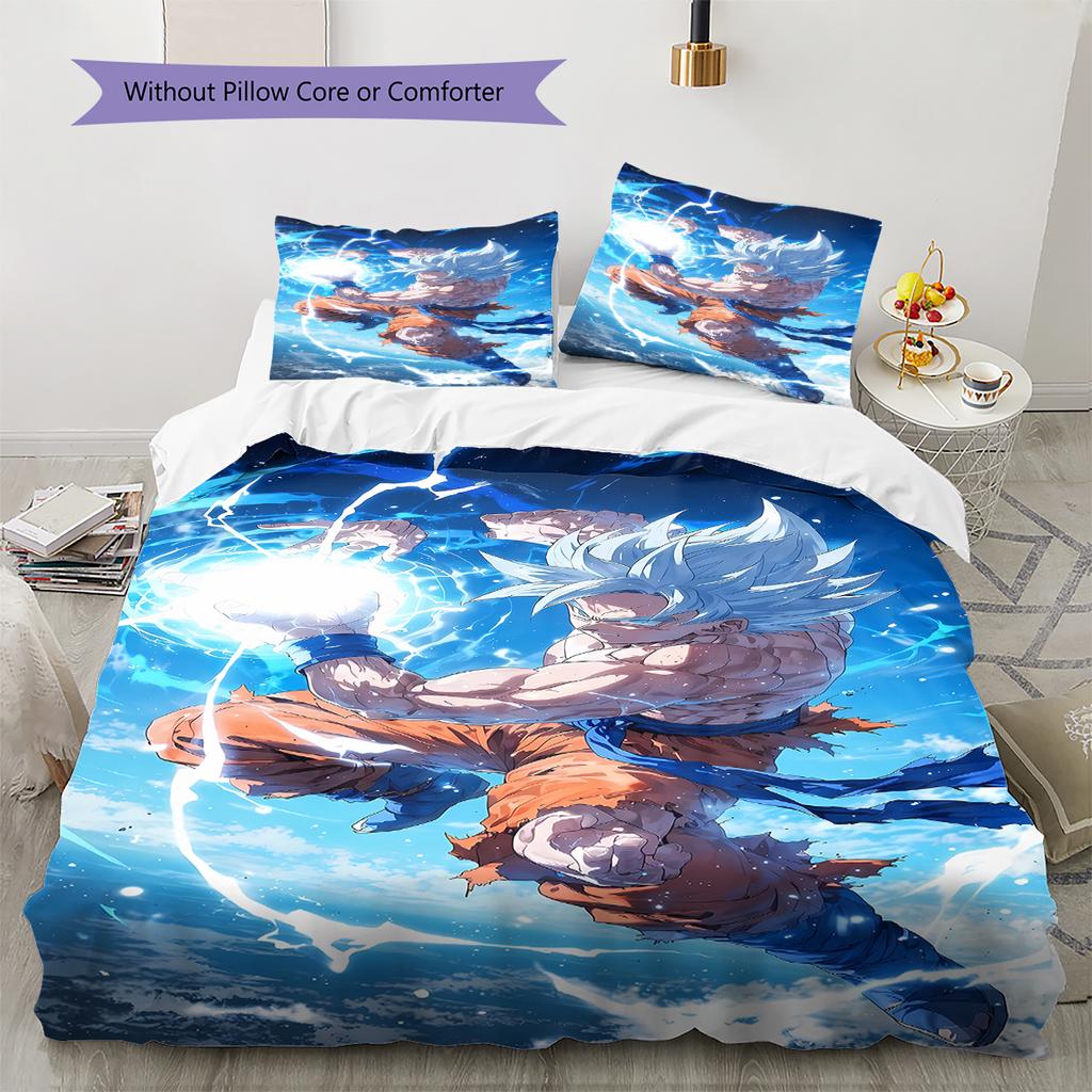 Digital Print Dragon Ball Z Duvet Cover, 3 Pieces Bedding Set, No Core, Various Sizes, Children's Gift -HYQ9