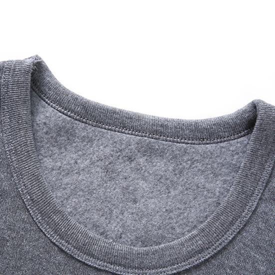 Lenjerie termică pentru bărbați Călduroasă căptușită cu fleece Set maiou și pantaloni lungi Set strat de bază casual pentru vreme rece