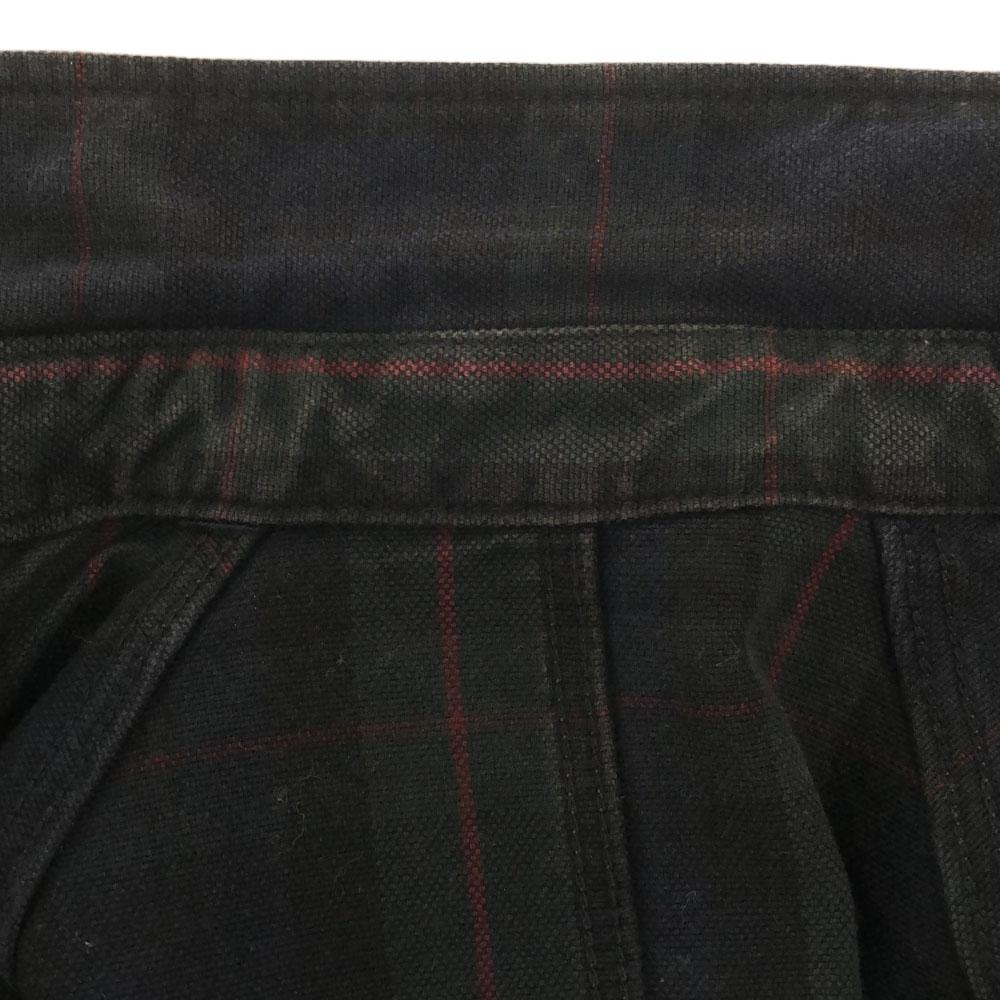 KAPITAL Check Long Sleeve Shirt Dress S Green System Fly Button Women Used