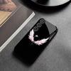 Cartoon Pink wings Little Angel Characters PhoneCase Glass PhoneCase for Samsung Galaxy S26 S25 S24 S23 S22 S21 FE,Ultra,Plus