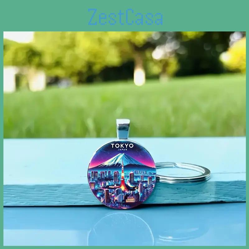 Tokyo Fuji Mountain Jewelry Keyring For Occasion Celebration Gifts