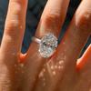 Gxtrs Luxury 8Ct Oval Cut Full Moissanite Ring S925 Silver For Women Sparkling Lab Diamond Wedding Band Fine Jewelry Certificate