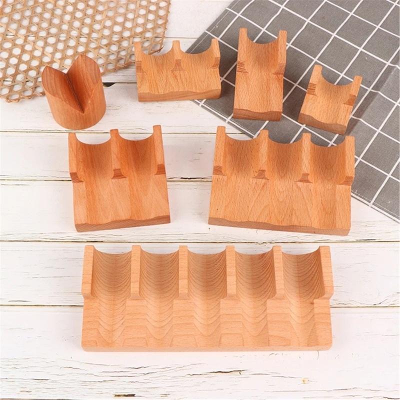 Elegant Wood Display Stand Cuisine Display Holder Sushi Display Plate Tacos Display Rack Wood Material for Sushi Tacos