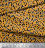 Soimoi Japan Crepe Satin Fabric Leopard Animal Skin Printed Craft Fabric by the metre 42 Inch