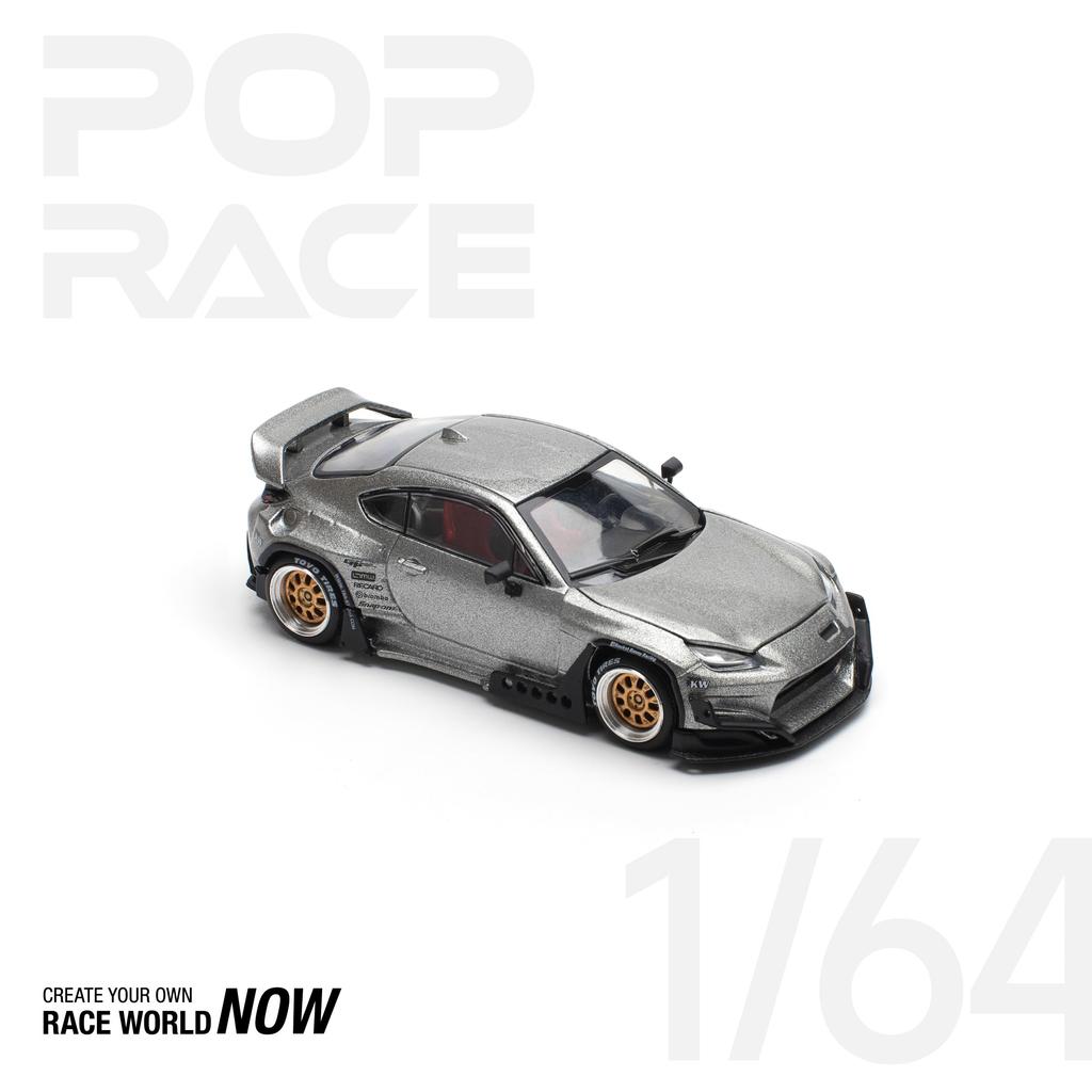 POP RACE Pandem GR86 Silver Finished Model PR640235 1/64