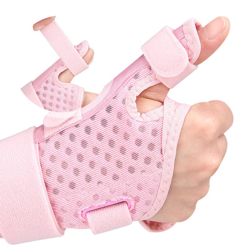 Double Thumb Support Breathable Sports Wristband with Velcro Compression