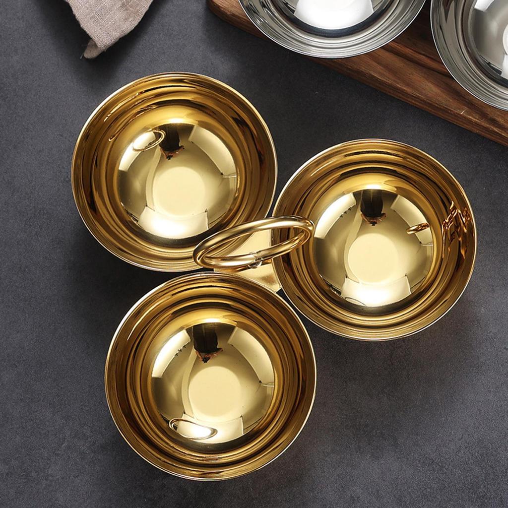 Stainless Steel Snack Serving Bowls Appetizer Platter Multipurpose Portable Plates for Hosting