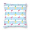 Pineapple And Flamingo Pillowcase Printing Polyester Cushion Cover Decorative Pink Bird Pillow Case Cover Home Square X