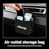 Leather Car Air Vent Storage Bag Dashboard Organizer Pouch For Cherokee Wrangler JK Gladiator Compass Renegade Patriot