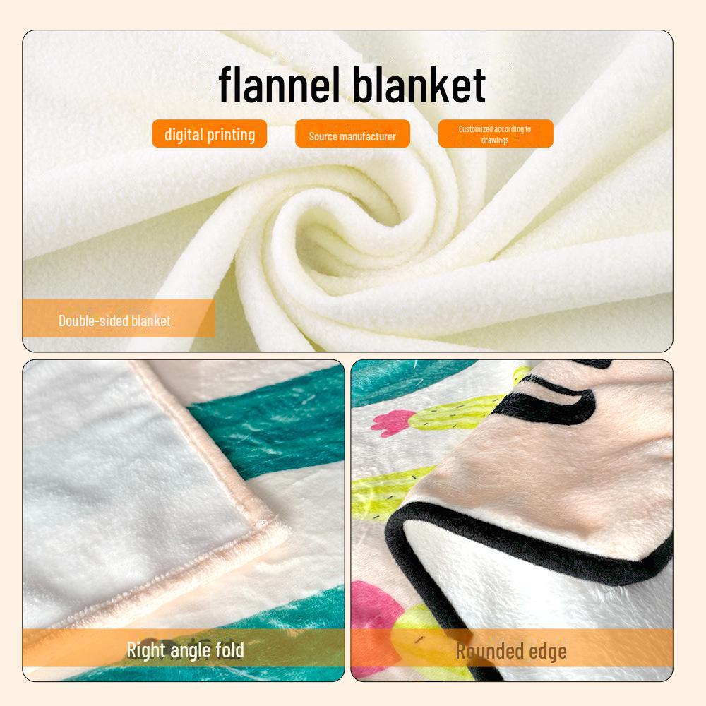 Cozy Envelope Letter Flannel Blanket - Perfect Gift for Relatives and Friends, Double-Sided Fleece, Small Size