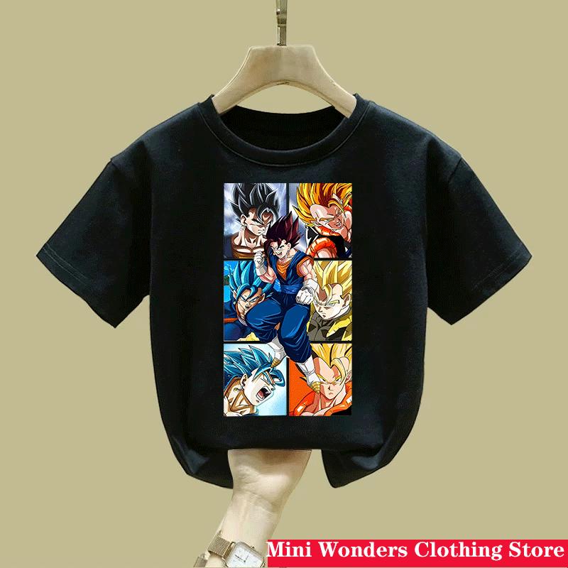 Dragon Ball Boys' Clothes T Shirt Anime Cosplay Son Goku T-shirts Boy T-shirts Tops Children Clothing Summer Short Sleeve Tees
