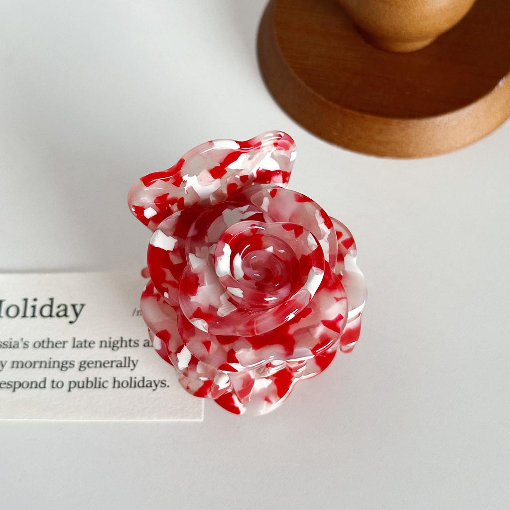 Chic Versatile Rose Flower Hair Claw Clip In Various Colors Stylish Acetate Hair Accessory