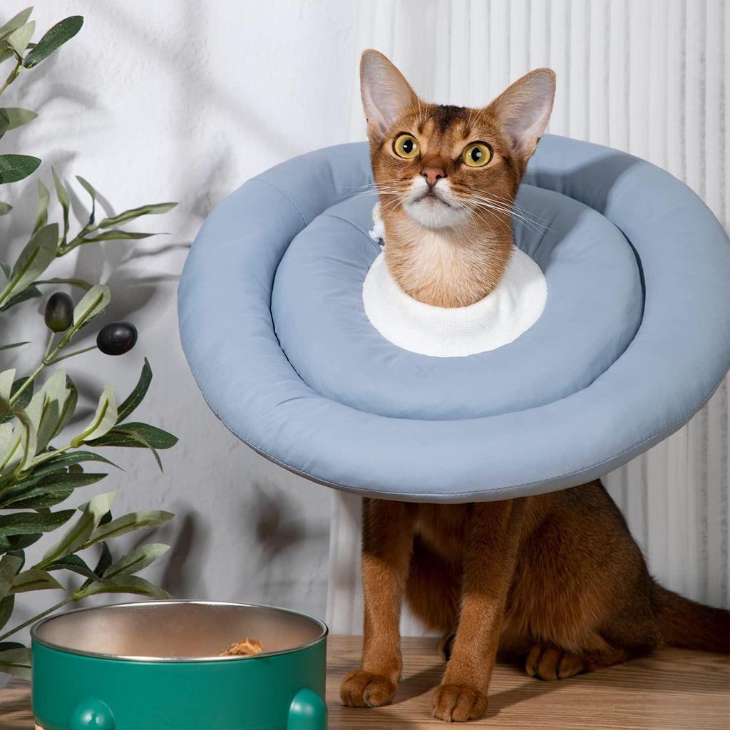 Waterproof Recovery Collar for Cats & Dogs: Anti-Licking Neck Cone, Enlarged & Deepened for Large Pets.