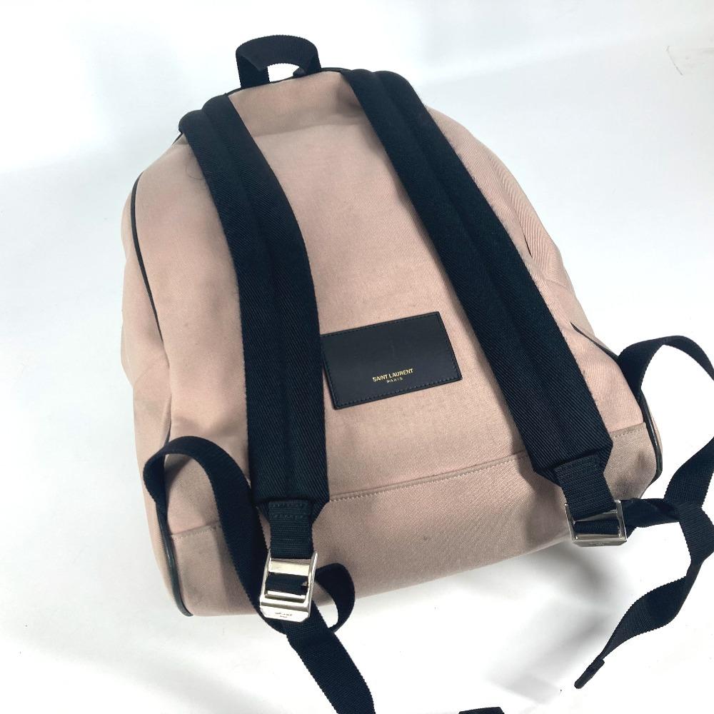 SAINT LAURENT PARIS 326865 logo bag Backpack Pink BeigeBased/Black