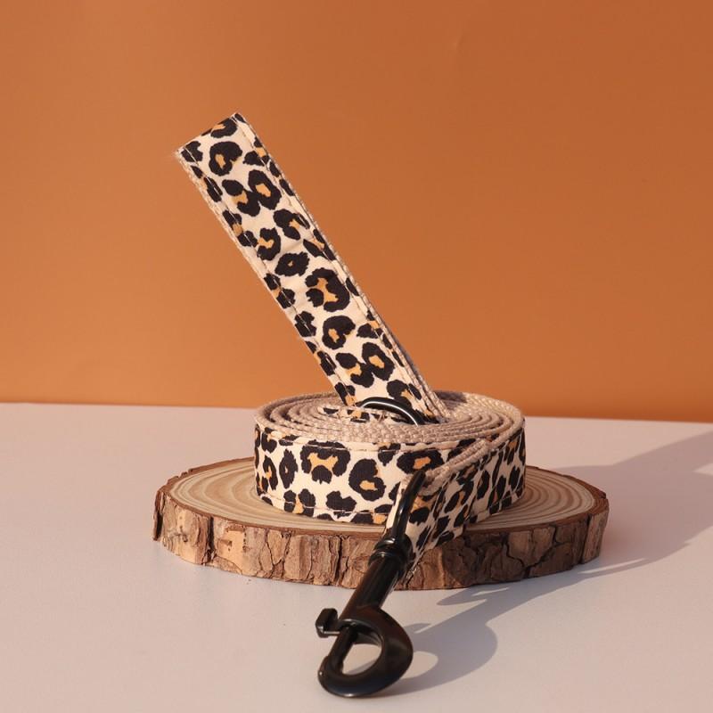 Leopard Print Dog Collar Adjustable Thickened Comfortable Small Medium Large Dogs