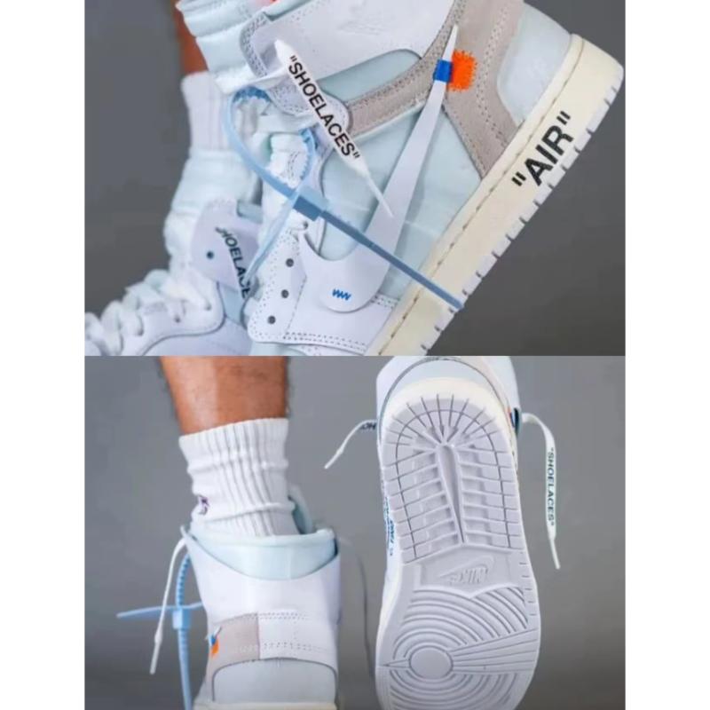 Sneakersy Unisex Off-White x Air Jordan 1 Retro High OG Alaska AA3834-100