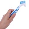 1Pc Denture Teeth Brush Easy Grip Handle Double Sided Toothbrushes Colour Random
