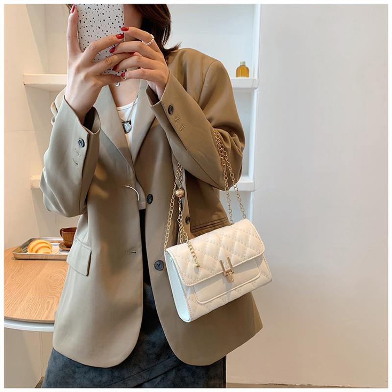 Vintage Kette Handtasche 2023 Mode Eine Schulter Messenger Handtasche Einfache Kleine Quadratische Tasche Trend