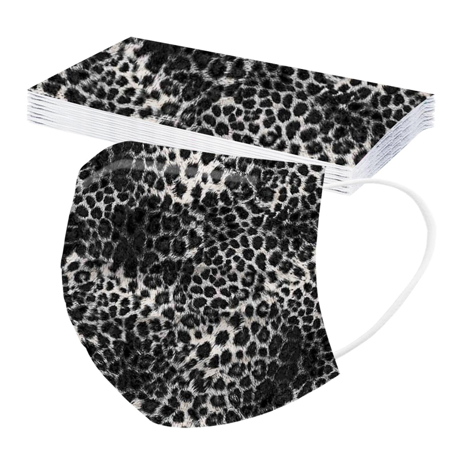 

Трехслойная одноразовая пыленепроницаемая защитная маска с леопардовым принтом для взрослых