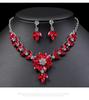 2022 Summer Retro Crystal Necklace & Earrings Set - European & American Fashion
