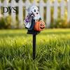 Creative Seasonal Lawn Ornaments Solar Ghost Pumpkin Stake Light, LED Auto Light Sensor Outdoor Garden Lamp, Waterproof Resin Landscape Lamp