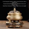 Copper-style Antique-style Household All-brass Incense Burner Ornament Coil Incense Three-legged Pure Brass Aroma Diffuser Base