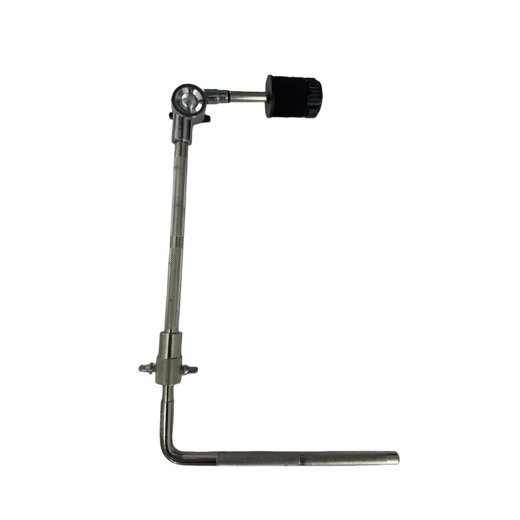 Multi-Function Drum Rack Clamp with Long Cymbal Stand and Tom Drum Support Hanger.