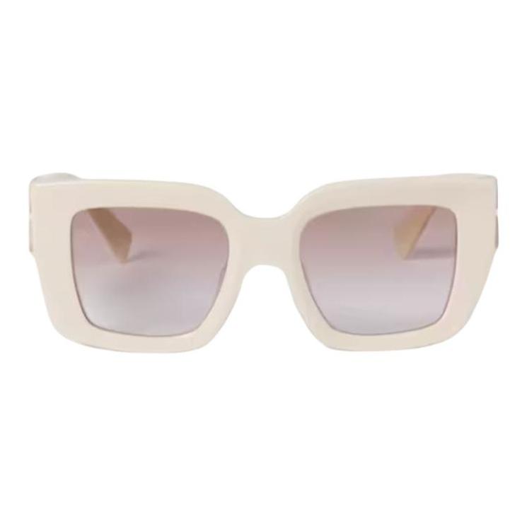 

Miu Miu 26 Early Spring Collection Brand Logo Square Sunglasses Unisex sunglasses Milk-White 0MUB05SF-21D90L-51 Eyeglass Case/Pouch+Box